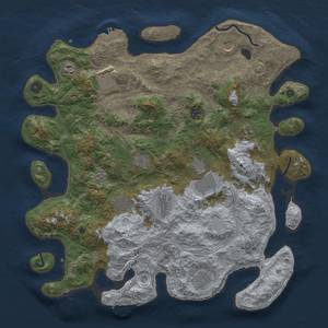 Thumbnail Rust Map: Procedural Map, Size: 4300, Seed: 1629889559, 20 Monuments