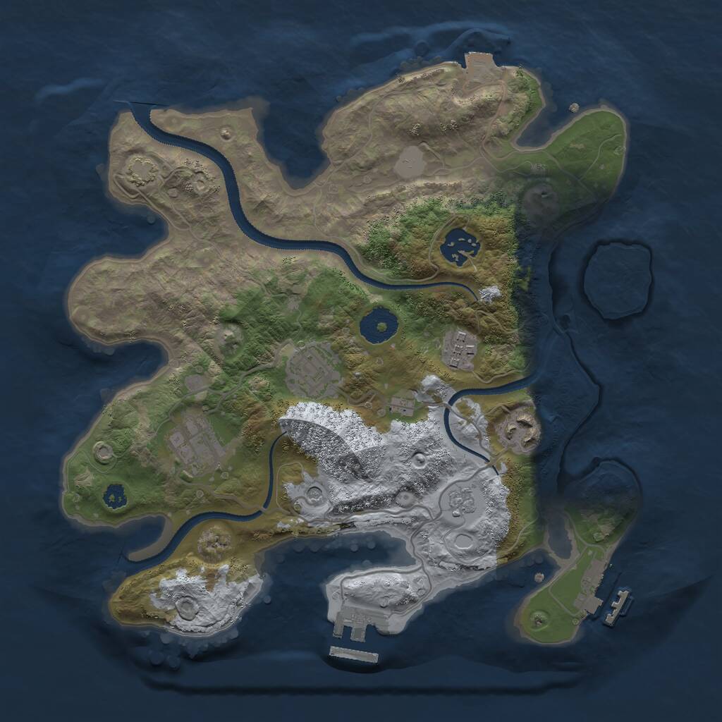 Rust Map: Procedural Map, Size: 3000, Seed: 51540819, 11 Monuments