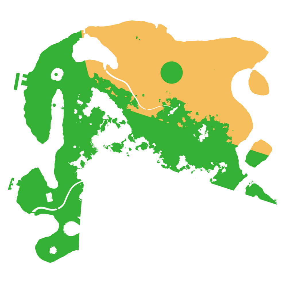 Biome Rust Map: Procedural Map, Size: 3500, Seed: 2810