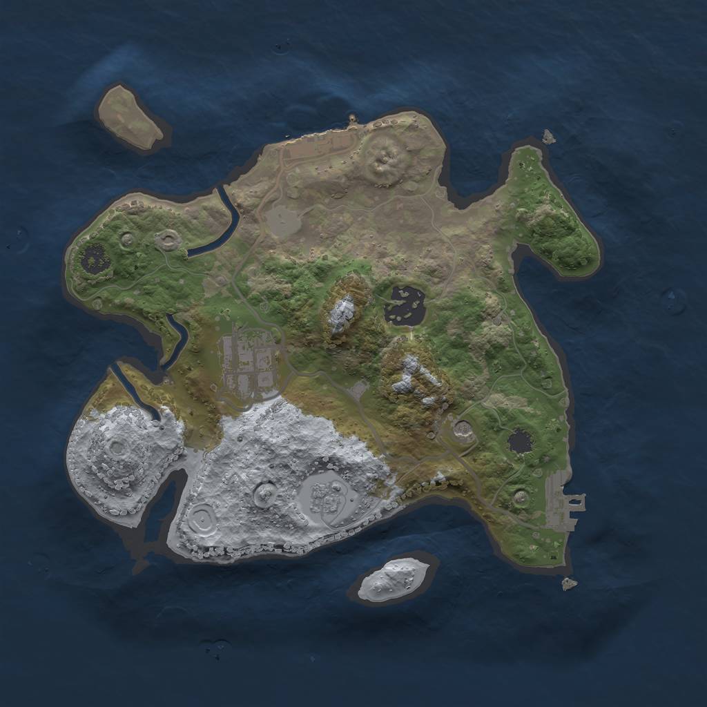 Rust Map: Procedural Map, Size: 2500, Seed: 1447254769, 11 Monuments