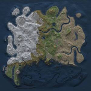 Thumbnail Rust Map: Procedural Map, Size: 3850, Seed: 1043959978, 14 Monuments