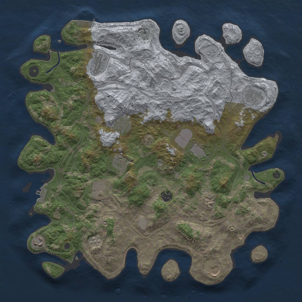 Rust Map: Procedural Map, Size: 4250, Seed: 1880237000, 20 Monuments
