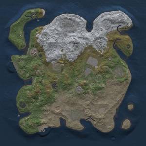 Thumbnail Rust Map: Procedural Map, Size: 3500, Seed: 327306559, 19 Monuments