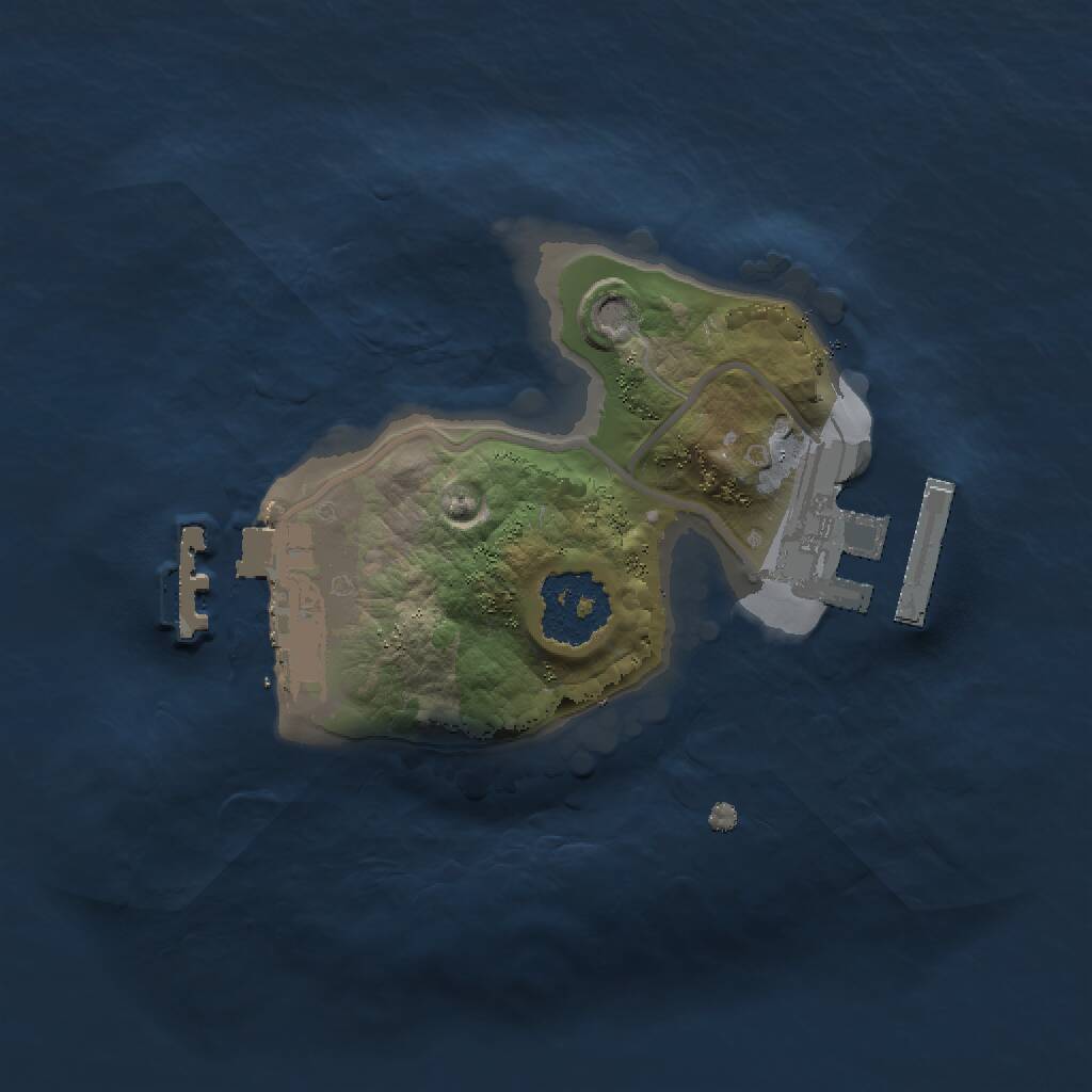 Rust Map: Procedural Map, Size: 1500, Seed: 9876513, 3 Monuments