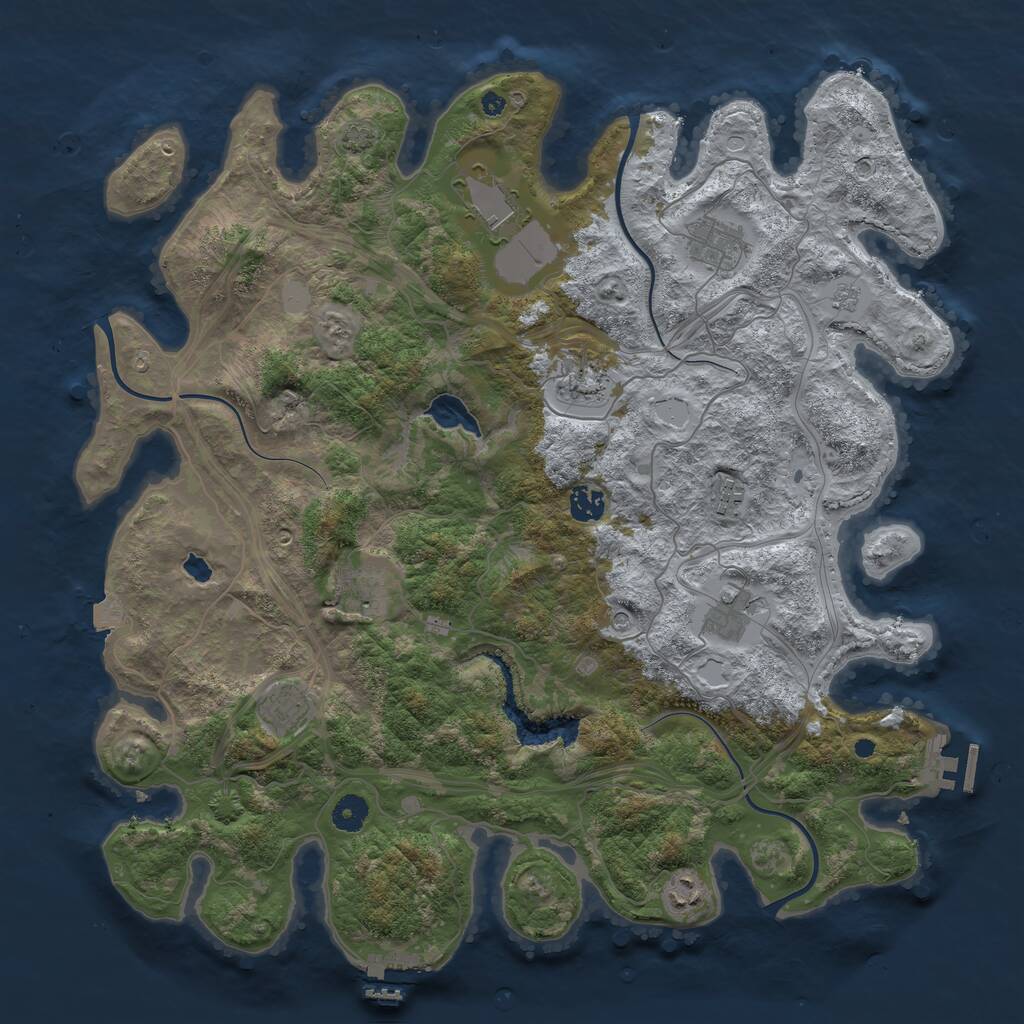 Rust Map: Procedural Map, Size: 4250, Seed: 667461000, 15 Monuments