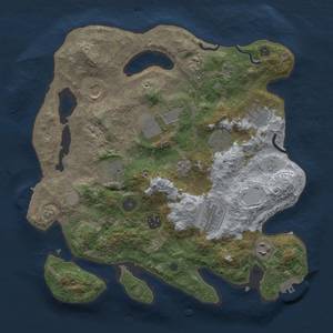 Thumbnail Rust Map: Procedural Map, Size: 3500, Seed: 397177947, 19 Monuments