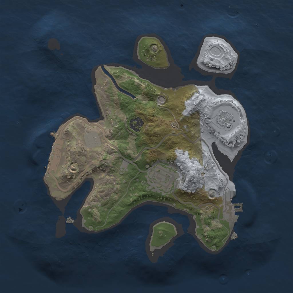 Rust Map: Procedural Map, Size: 2050, Seed: 1467979881, 9 Monuments