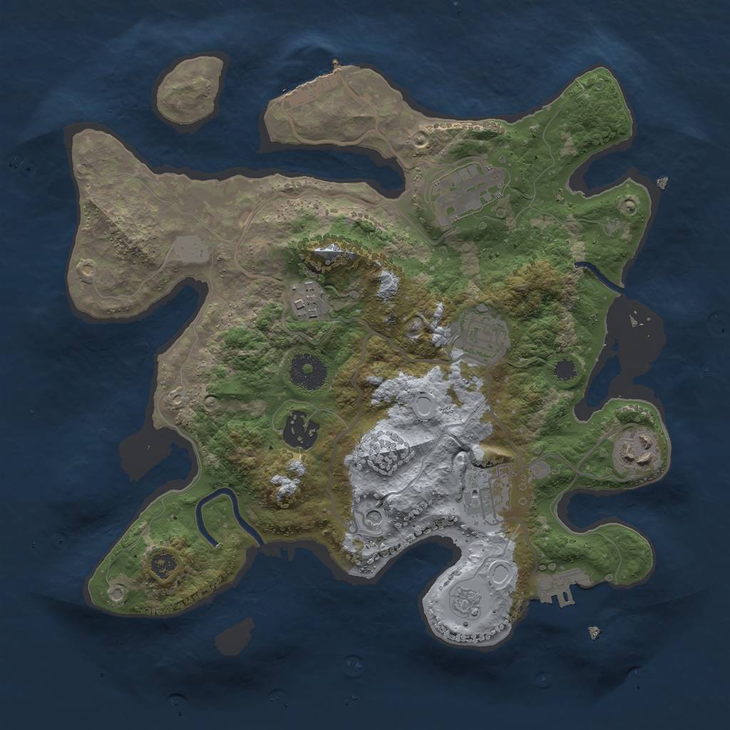 Rust Map: Procedural Map, Size: 3000, Seed: 139298264, 15 Monuments