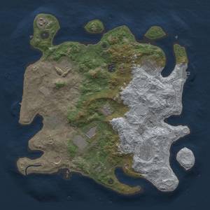 Thumbnail Rust Map: Procedural Map, Size: 3750, Seed: 830071391, 19 Monuments