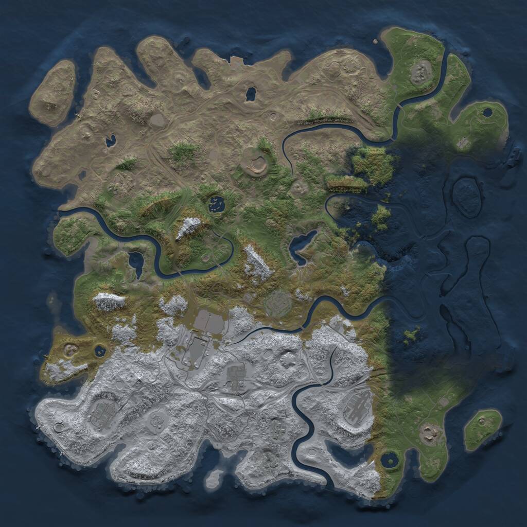 Rust Map: Procedural Map, Size: 4700, Seed: 978150, 16 Monuments