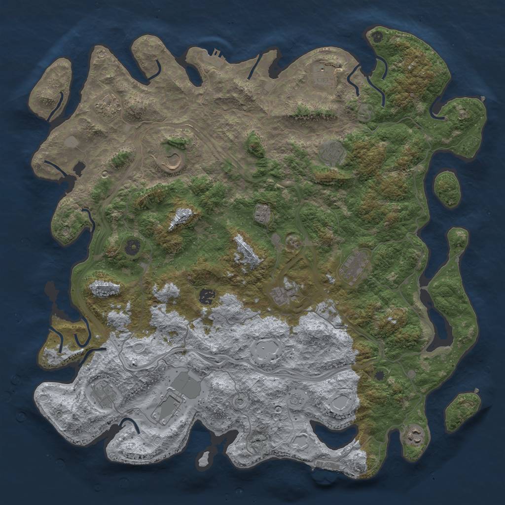 Rust Map: Procedural Map, Size: 4700, Seed: 978150, 20 Monuments