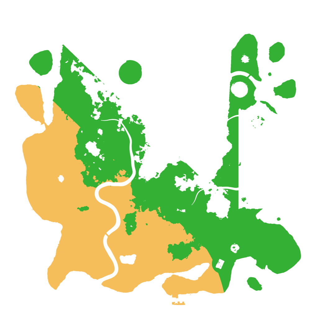 Biome Rust Map: Procedural Map, Size: 3700, Seed: 538245671