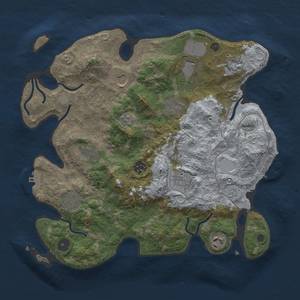 Thumbnail Rust Map: Procedural Map, Size: 3600, Seed: 25, 19 Monuments