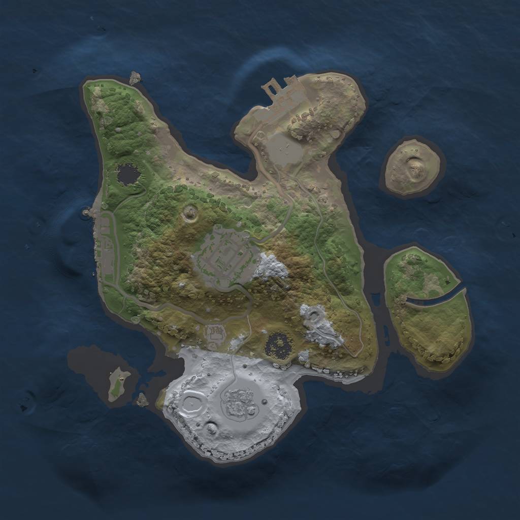 Rust Map: Procedural Map, Size: 2000, Seed: 2550, 9 Monuments