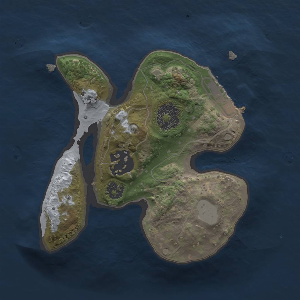 Rust Map: Procedural Map, Size: 1750, Seed: 9661232, 7 Monuments
