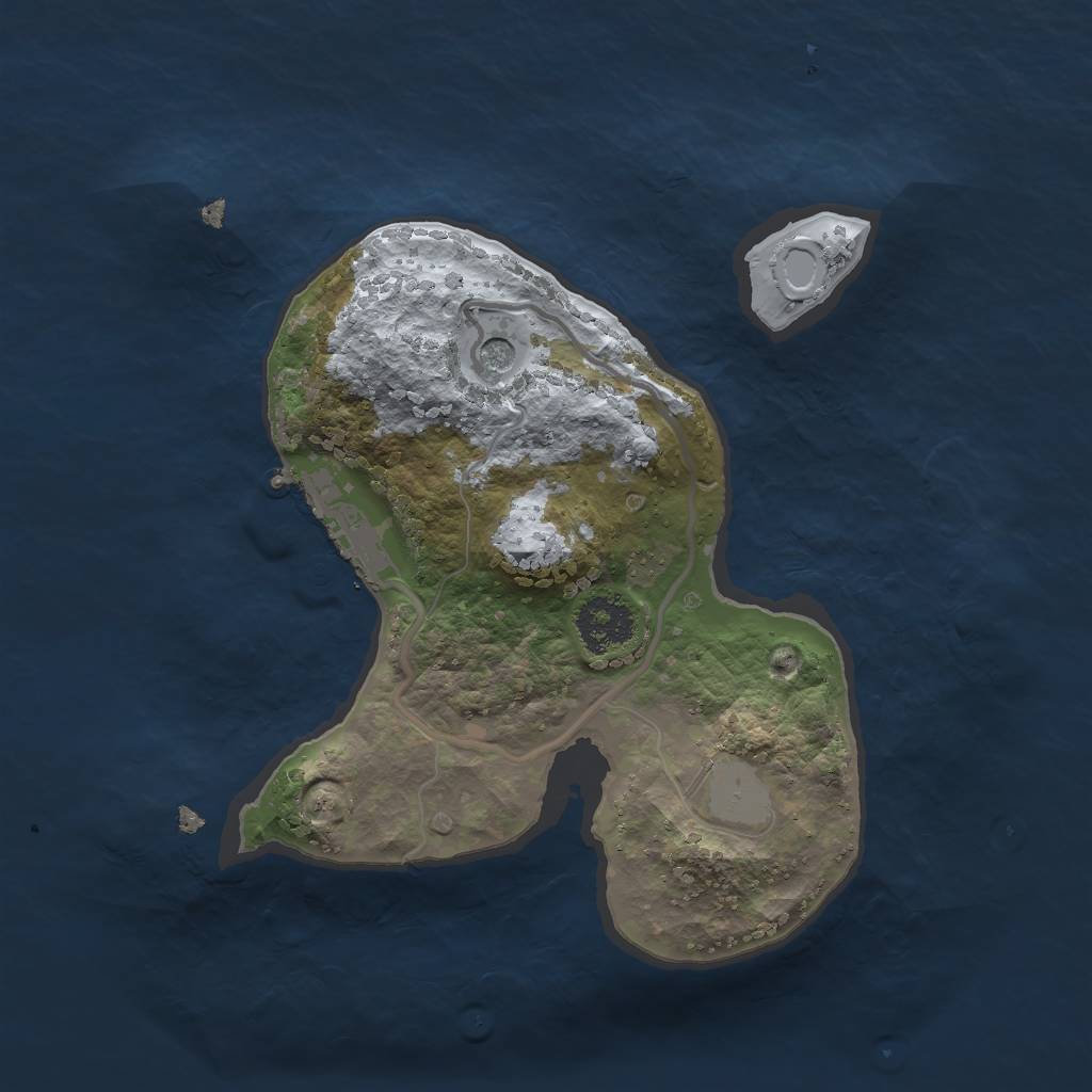Rust Map: Procedural Map, Size: 2000, Seed: 1041647251, 7 Monuments