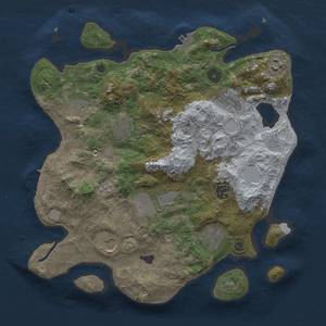 Thumbnail Rust Map: Procedural Map, Size: 3500, Seed: 2133015687, 18 Monuments