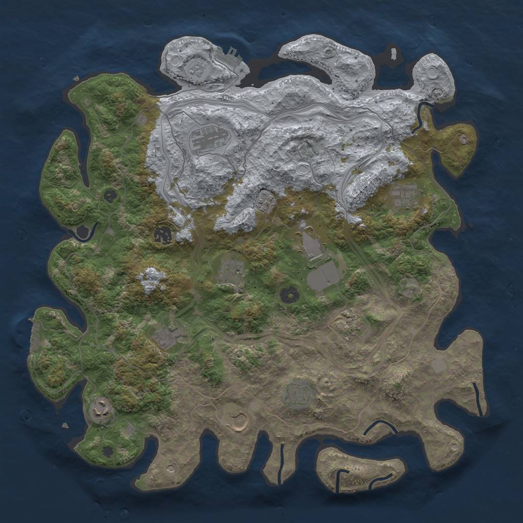 Rust Map: Procedural Map, Size: 4250, Seed: 818, 20 Monuments