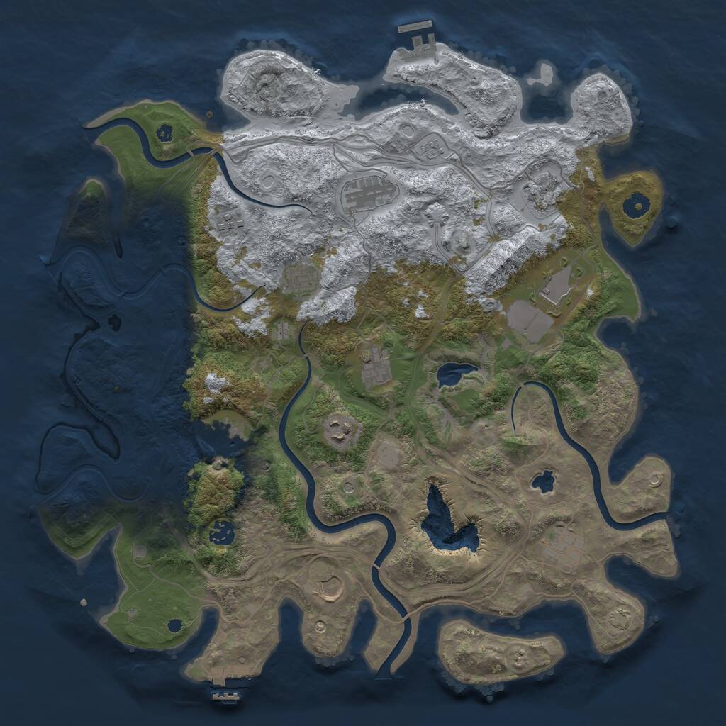 Rust Map: Procedural Map, Size: 4250, Seed: 818, 17 Monuments