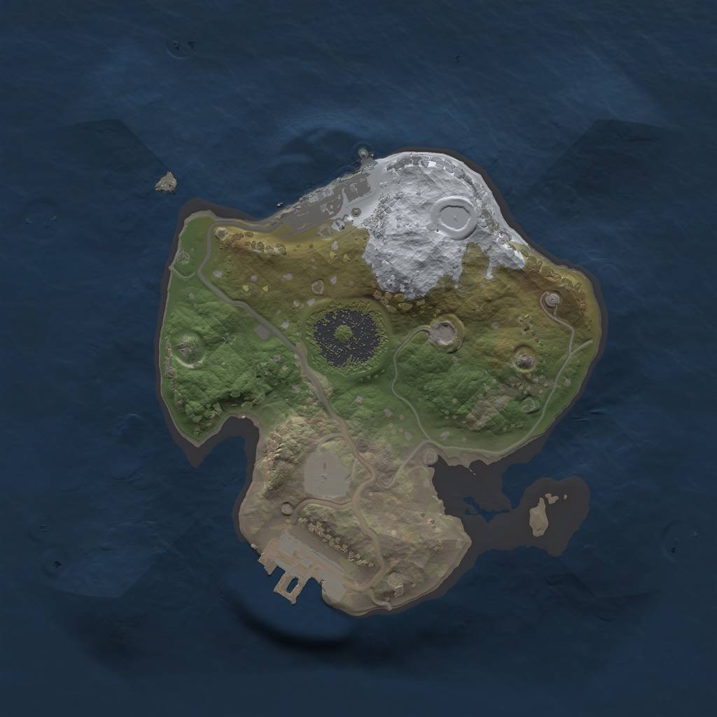 Rust Map: Procedural Map, Size: 1750, Seed: 2147483645, 5 Monuments