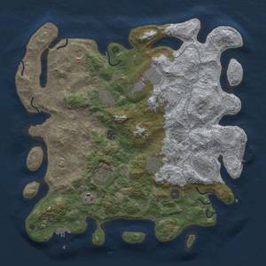 Thumbnail Rust Map: Procedural Map, Size: 4000, Seed: 824392412, 17 Monuments