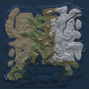 Thumbnail Rust Map: Procedural Map, Size: 4000, Seed: 824392412, 14 Monuments