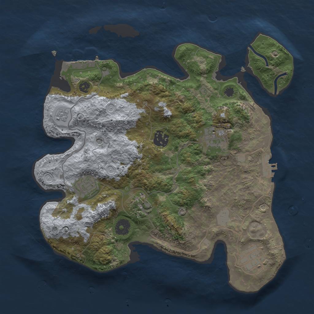 Rust Map: Procedural Map, Size: 3000, Seed: 450000, 14 Monuments