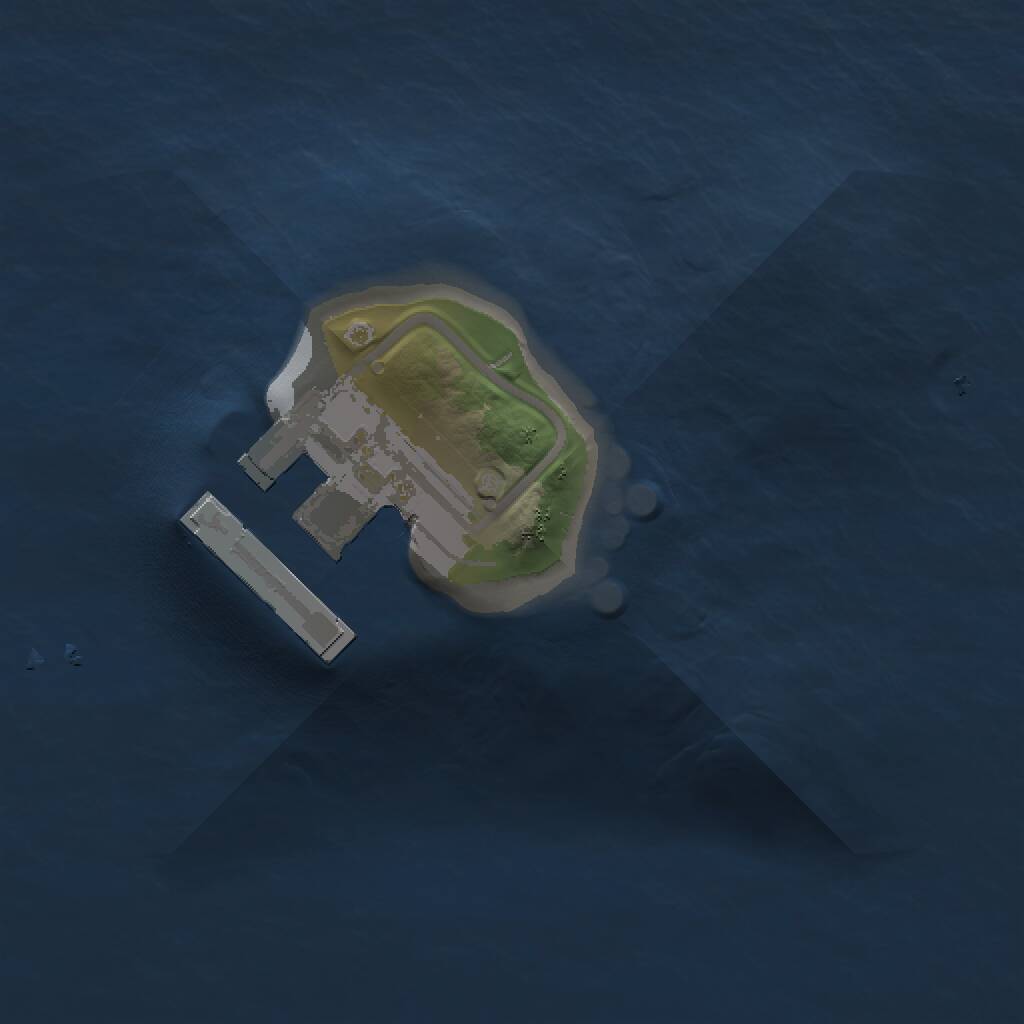 Rust Map: Procedural Map, Size: 1000, Seed: 3950, 2 Monuments