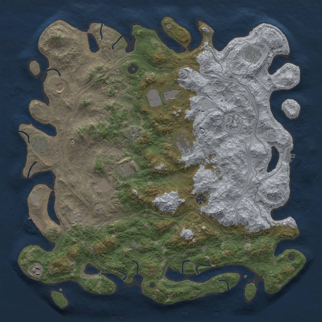 Rust Map: Procedural Map, Size: 4800, Seed: 55444743, 20 Monuments