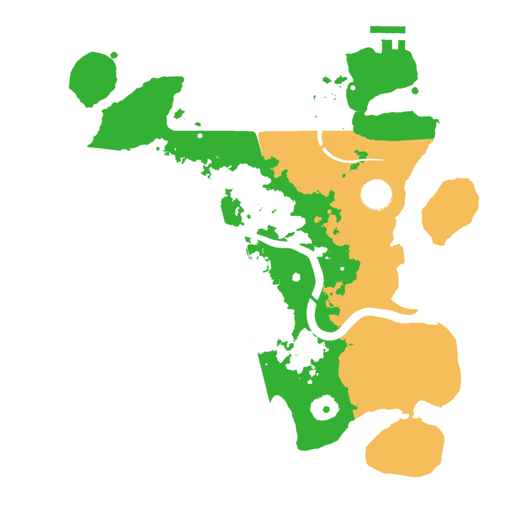 Biome Rust Map: Procedural Map, Size: 3000, Seed: 43543575