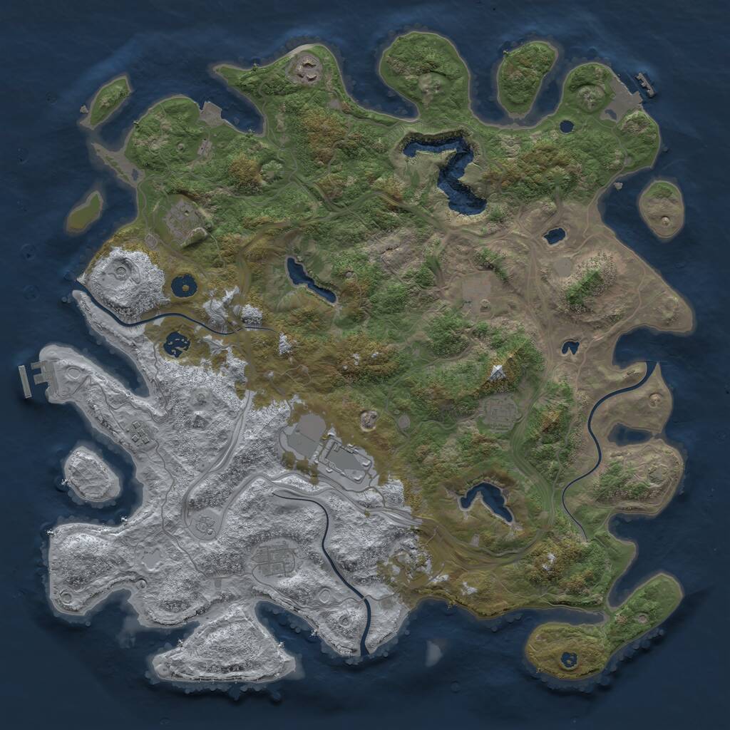 Rust Map: Procedural Map, Size: 4500, Seed: 444863108, 15 Monuments
