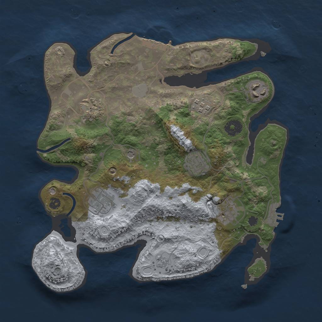 Rust Map: Procedural Map, Size: 2900, Seed: 1361106413, 15 Monuments