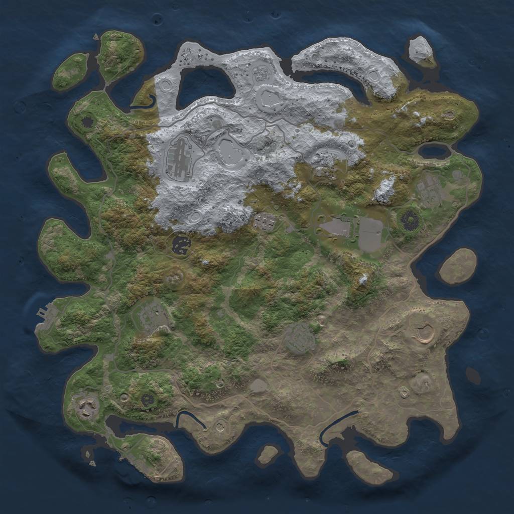 Rust Map: Procedural Map, Size: 4000, Seed: 178478, 19 Monuments