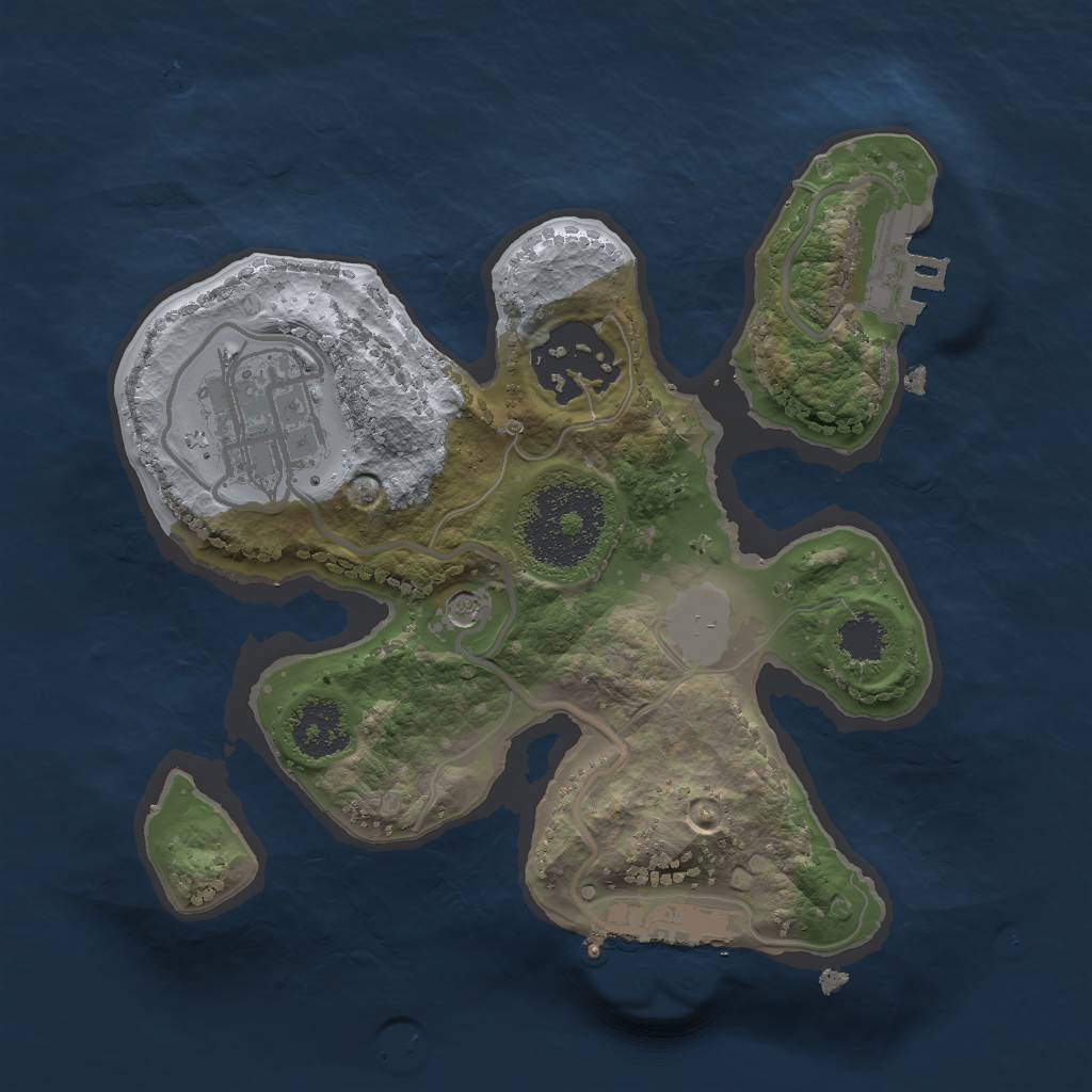 Rust Map: Procedural Map, Size: 2000, Seed: 8399, 10 Monuments
