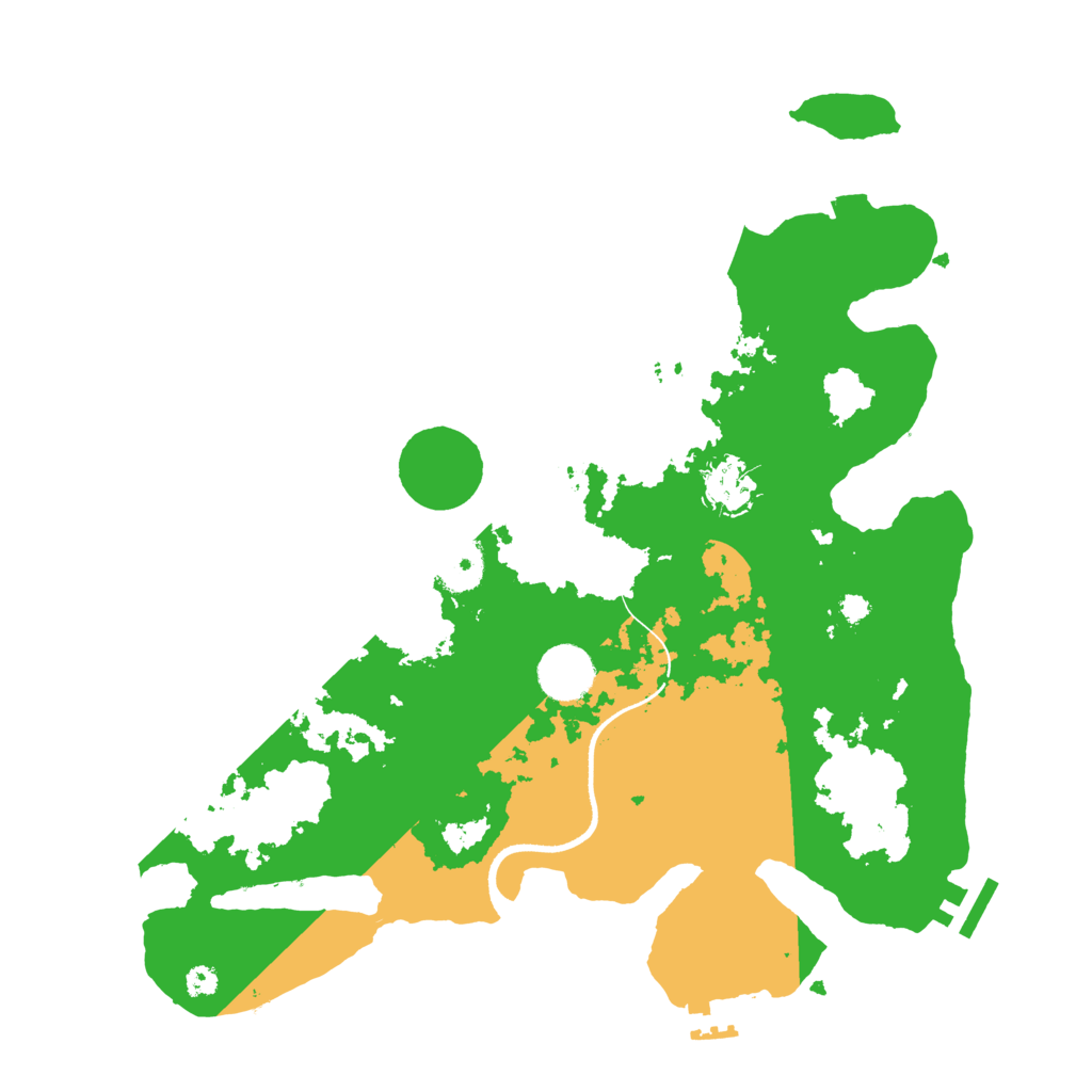 Biome Rust Map: Procedural Map, Size: 3500, Seed: 542531