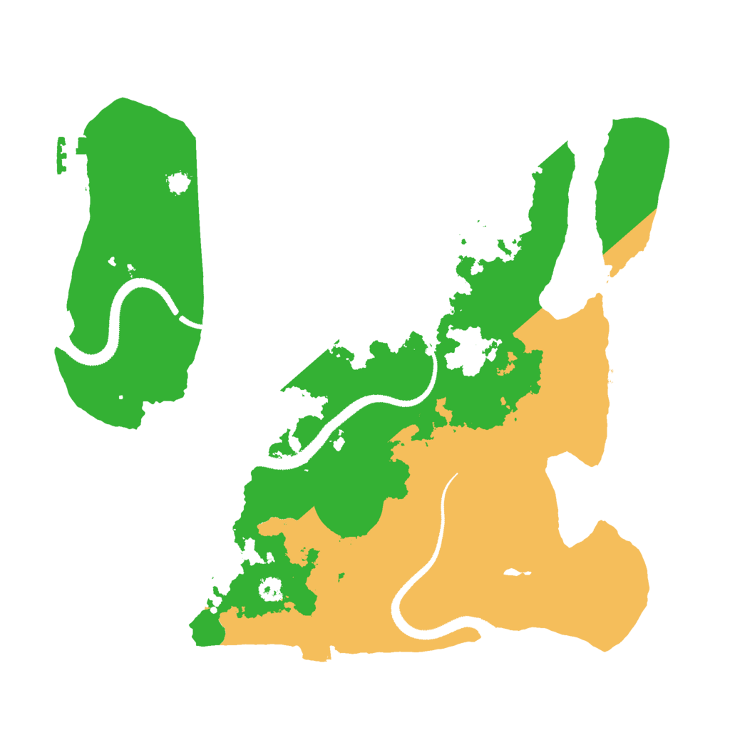 Biome Rust Map: Procedural Map, Size: 3000, Seed: 16382511