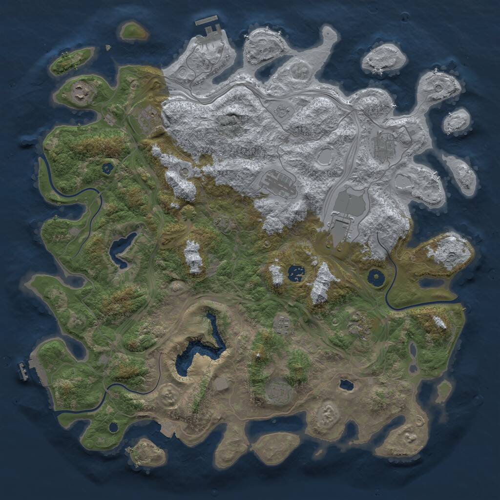 Rust Map: Procedural Map, Size: 4400, Seed: 180820221, 15 Monuments