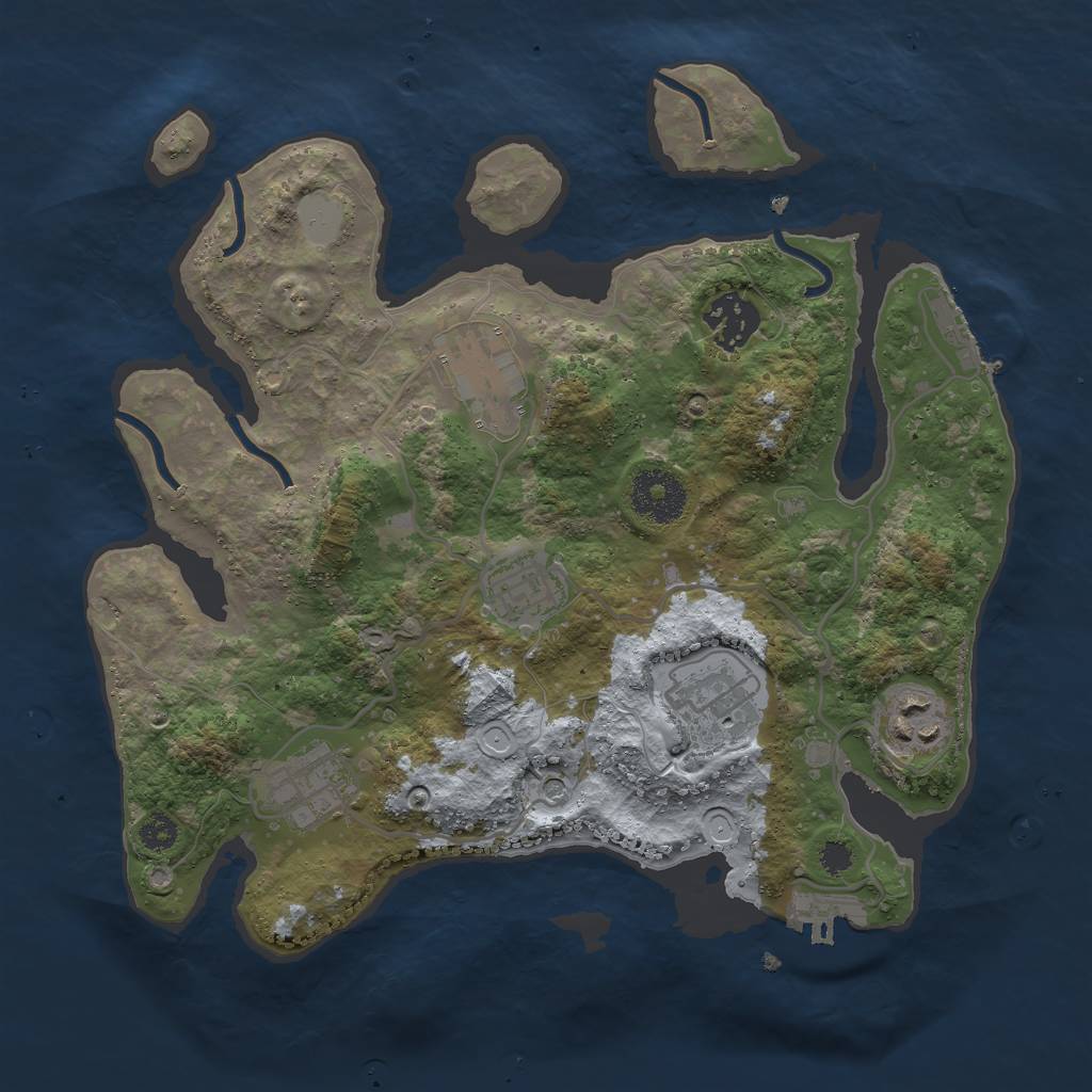 Rust Map: Procedural Map, Size: 3000, Seed: 1573666061, 14 Monuments