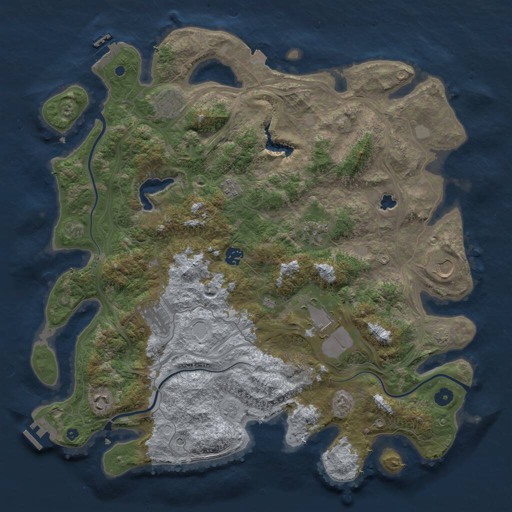 Rust Map: Procedural Map, Size: 4250, Seed: 426487005, 14 Monuments