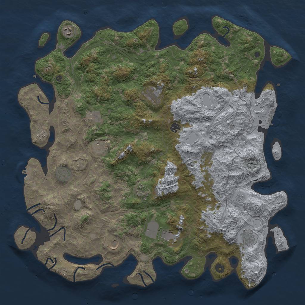 Rust Map: Procedural Map, Size: 4800, Seed: 5326585, 20 Monuments