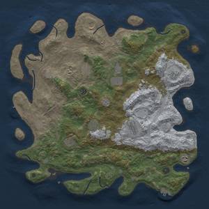 Thumbnail Rust Map: Procedural Map, Size: 4500, Seed: 1947307319, 18 Monuments