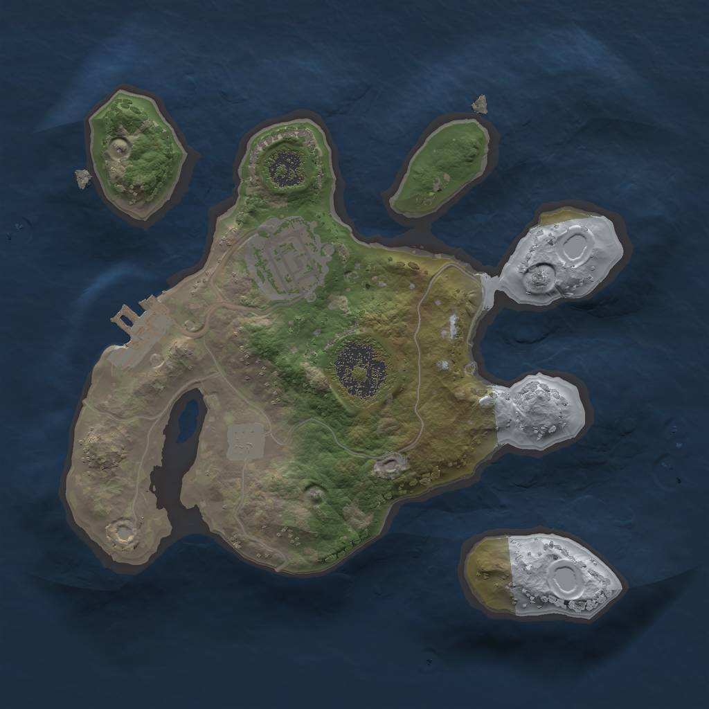Rust Map: Procedural Map, Size: 2000, Seed: 515765725, 7 Monuments