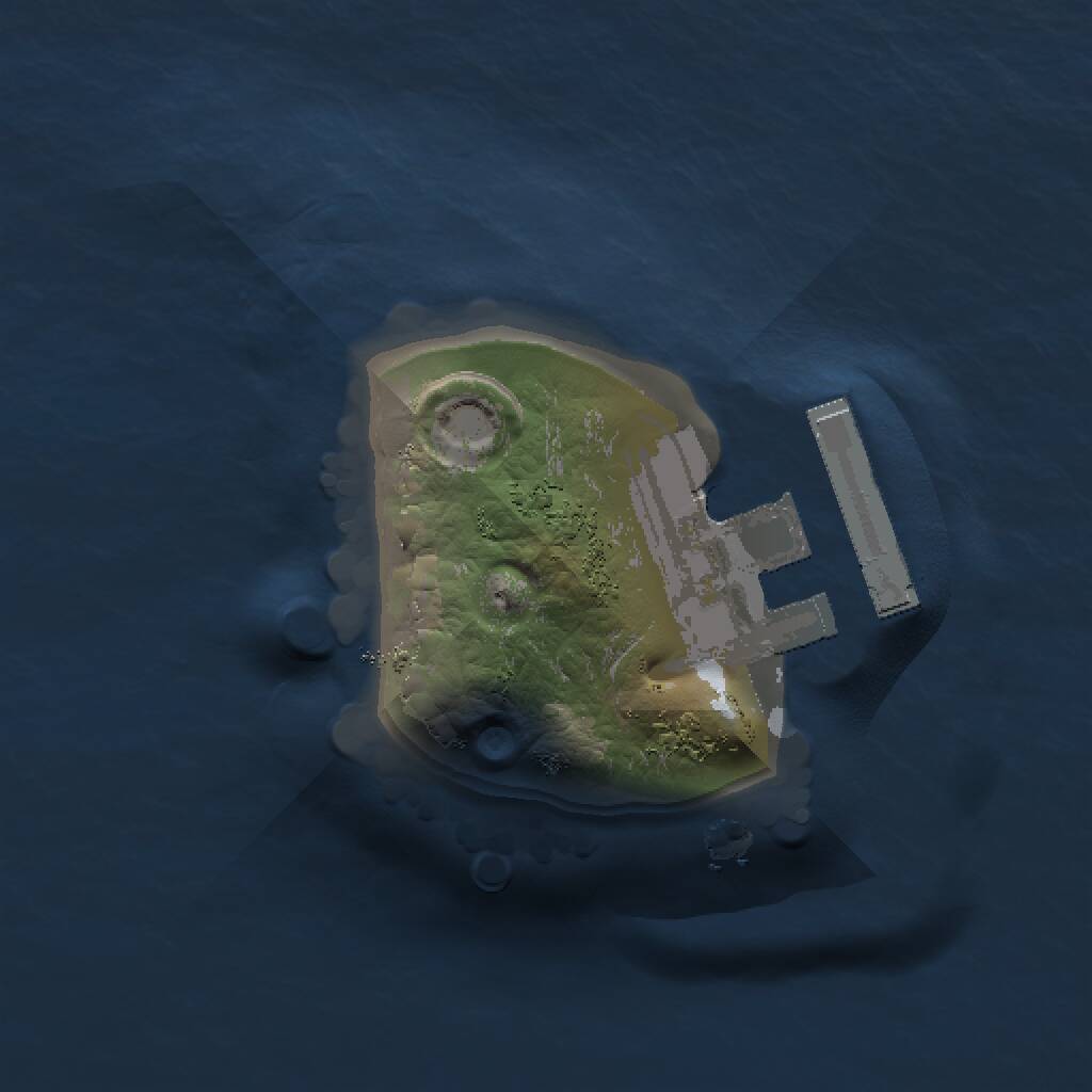 Rust Map: Procedural Map, Size: 1000, Seed: 90285474, 2 Monuments