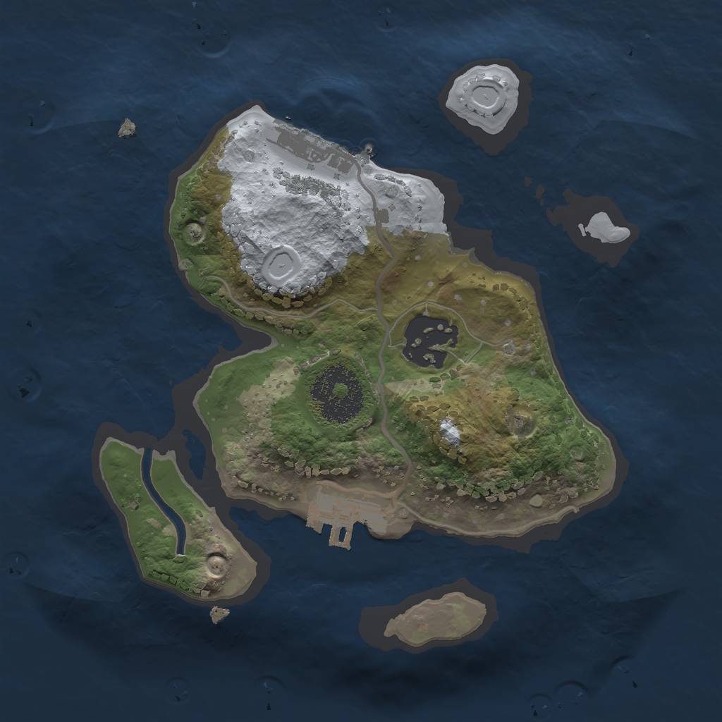 Rust Map: Procedural Map, Size: 2000, Seed: 12745, 8 Monuments