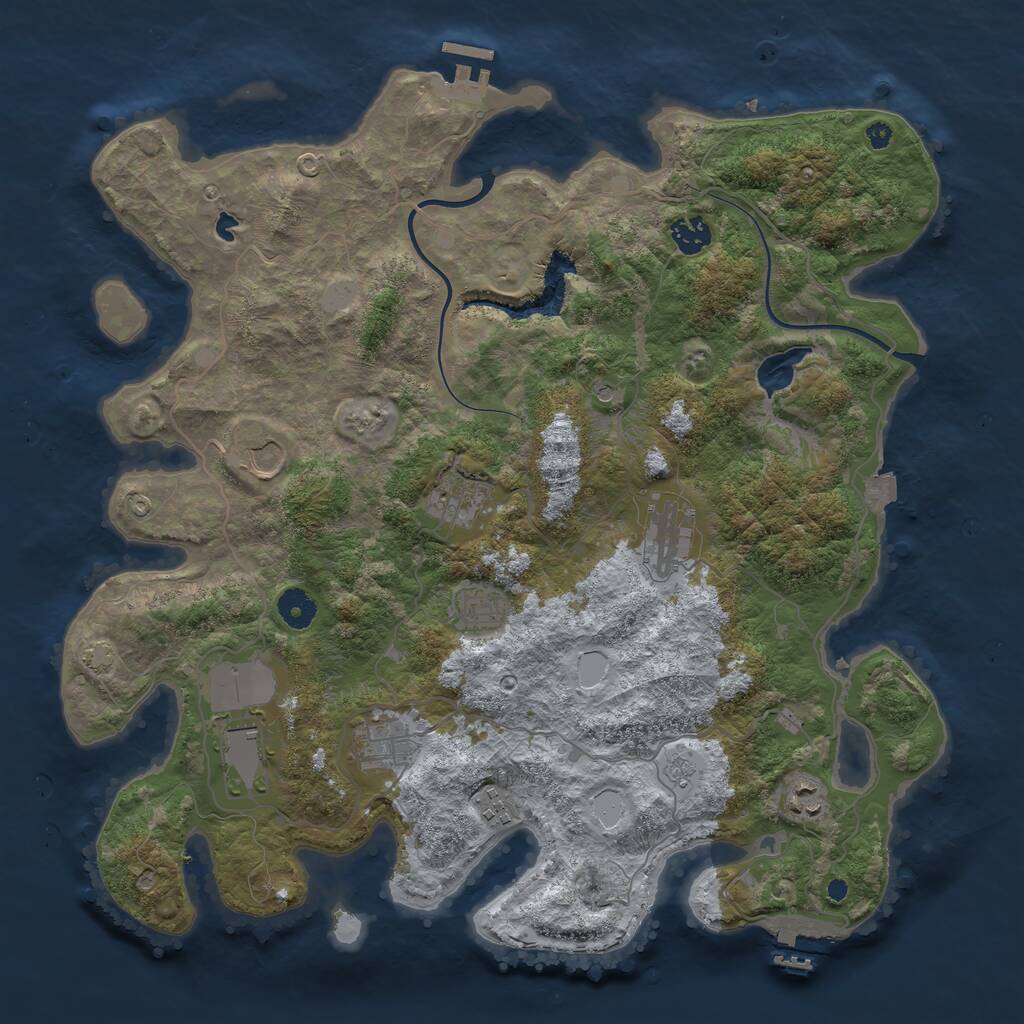Rust Map: Procedural Map, Size: 4000, Seed: 1154024368, 15 Monuments