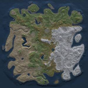 Thumbnail Rust Map: Procedural Map, Size: 4500, Seed: 1396784104, 17 Monuments