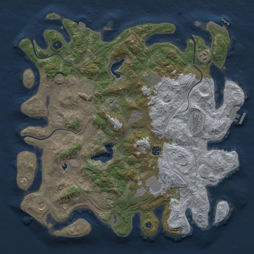 Rust Map: Procedural Map, Size: 4250, Seed: 241, 16 Monuments