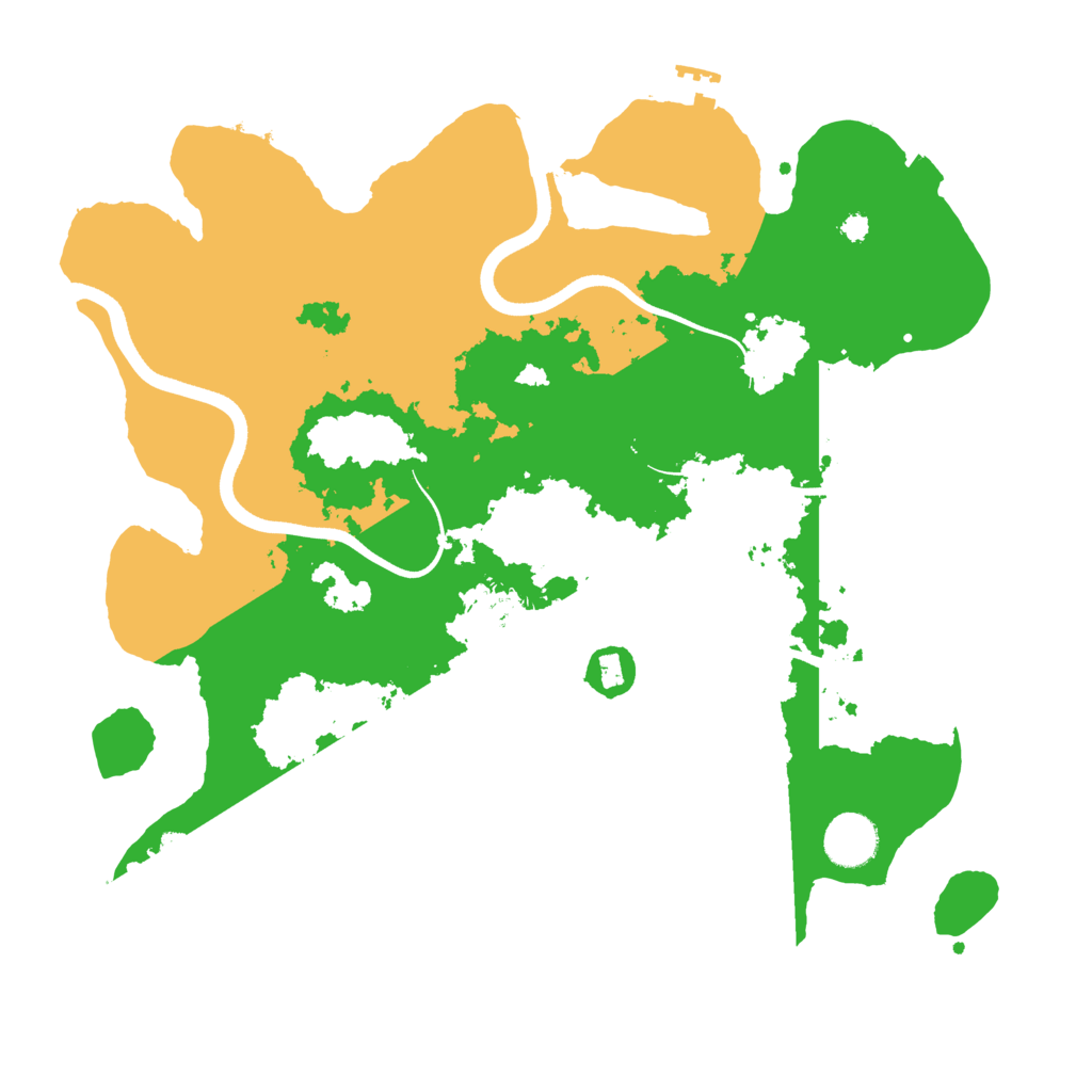 Biome Rust Map: Procedural Map, Size: 3600, Seed: 3666