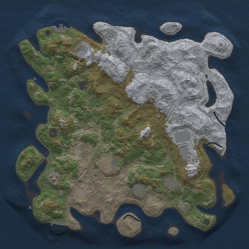 Rust Map: Procedural Map, Size: 4250, Seed: 306, 19 Monuments