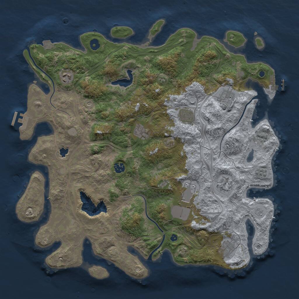 Rust Map: Procedural Map, Size: 4250, Seed: 1328582321, 15 Monuments